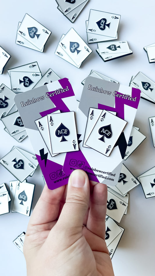 Pair of Aces Asexual Enamel Pin