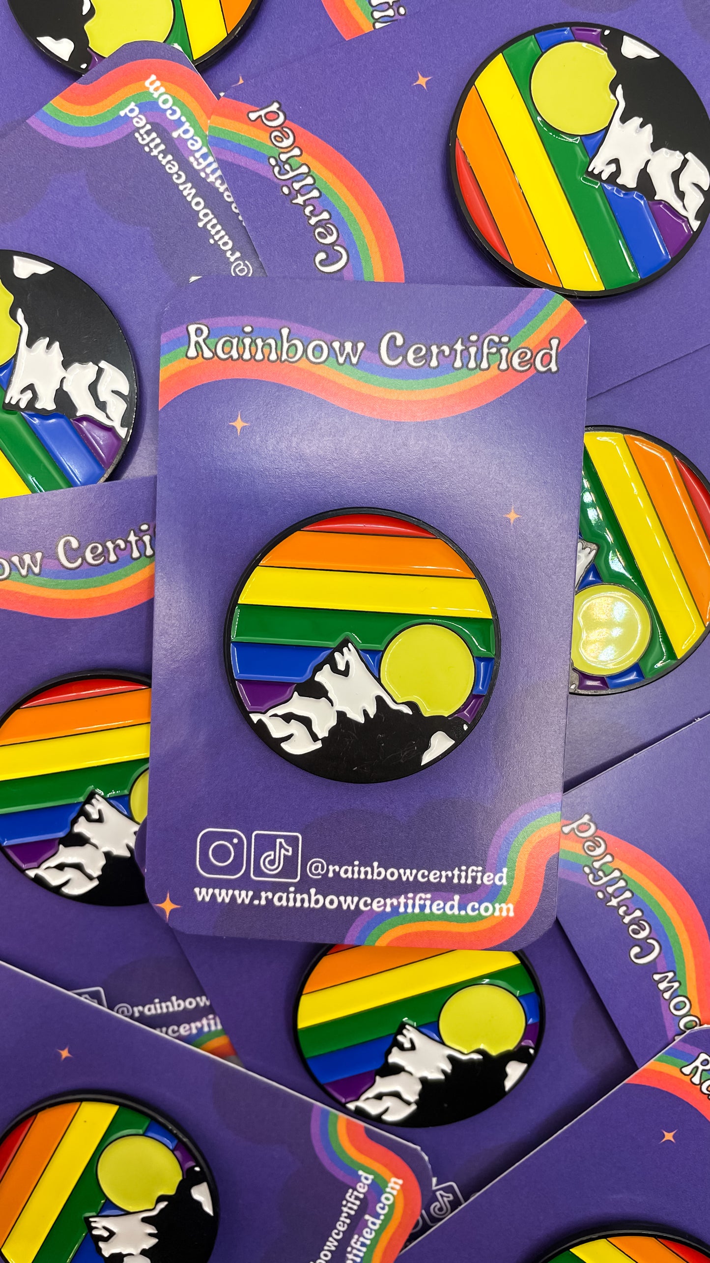Mountain Sunrise LGBTQ+ Enamel Pin