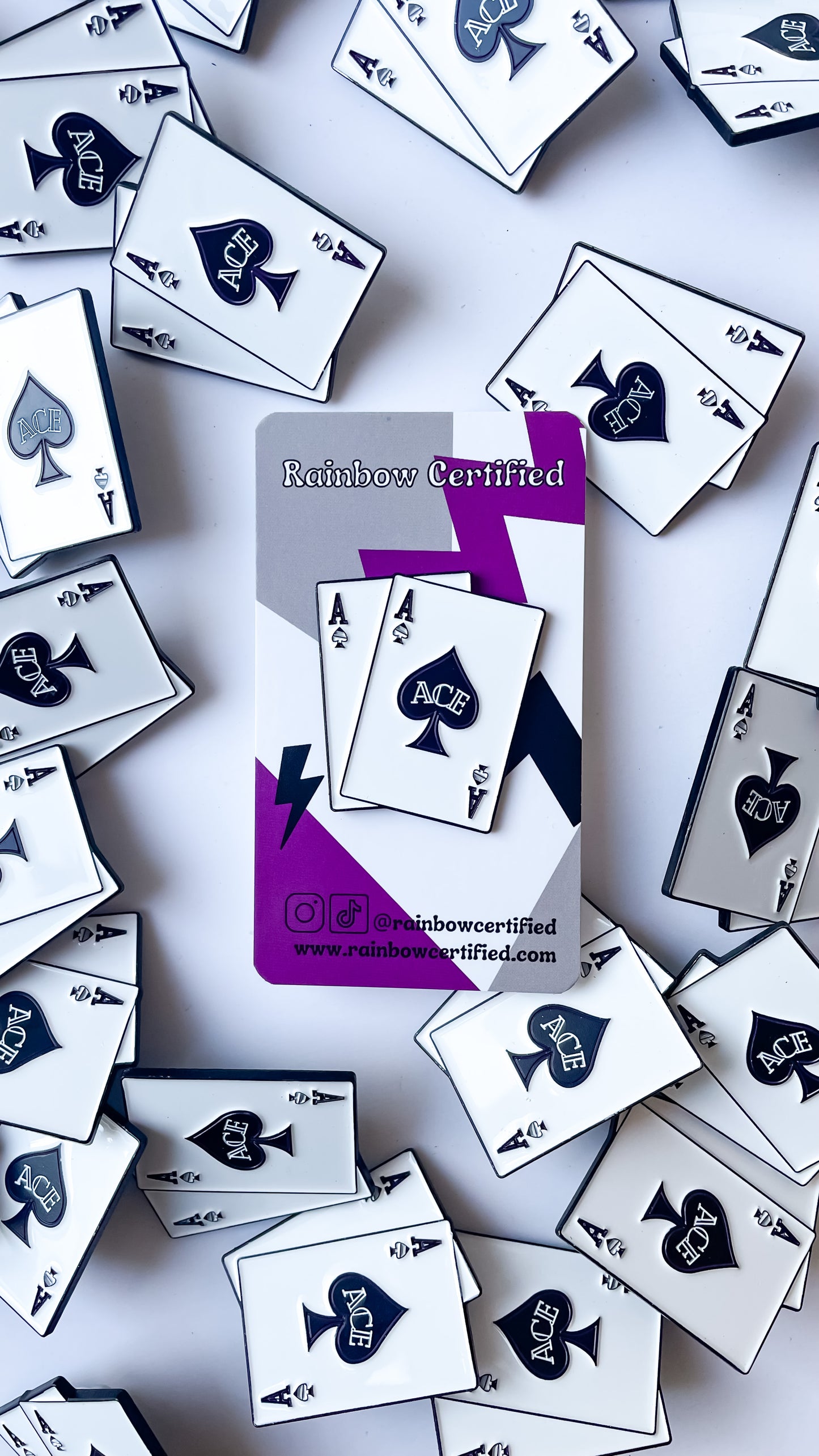 Pair of Aces Asexual Enamel Pin