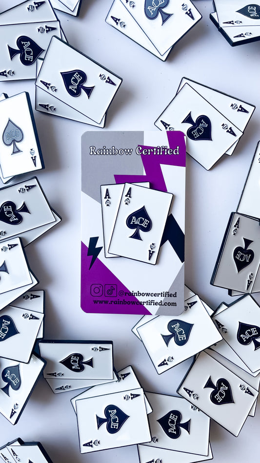 Pair of Aces Asexual Enamel Pin