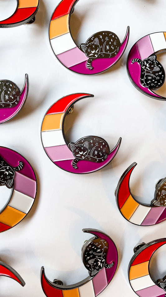 Lesbian Moon LGBTQ+ Pin