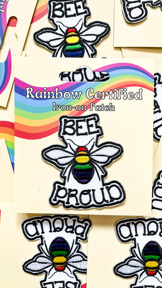 Bee Proud LGBTQ+ Iron-On Patch