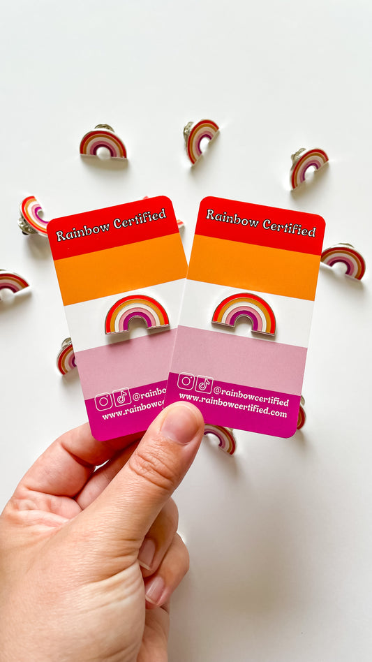 Lesbian PRIDE Flag Rainbow Pin