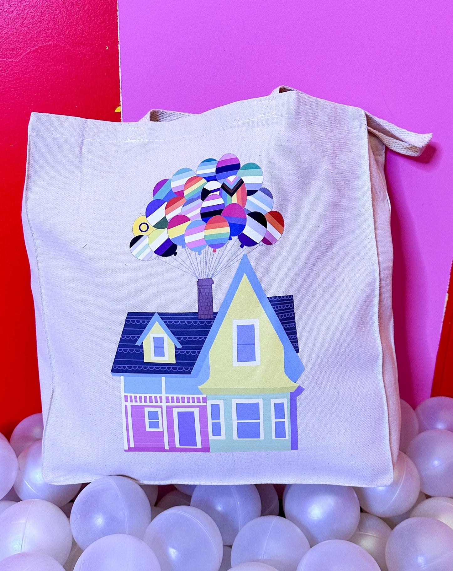 Pride Balloon House Tote Bag