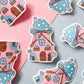 Fairy Mushroom Transgender Pride House Sticker