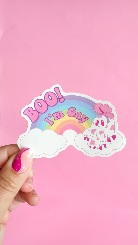 Boo! I'm Gay Sticker