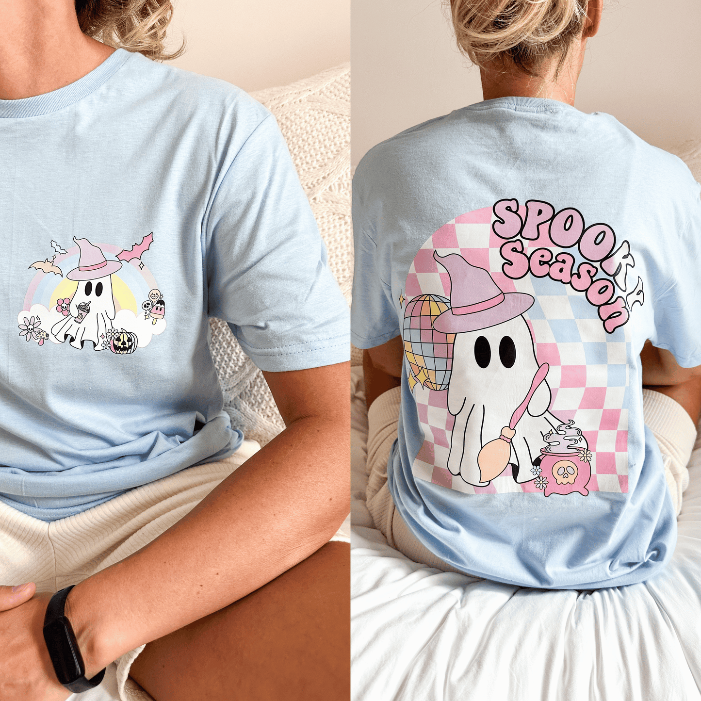 Pastel Rainbow Spooky Season Unisex T-Shirt