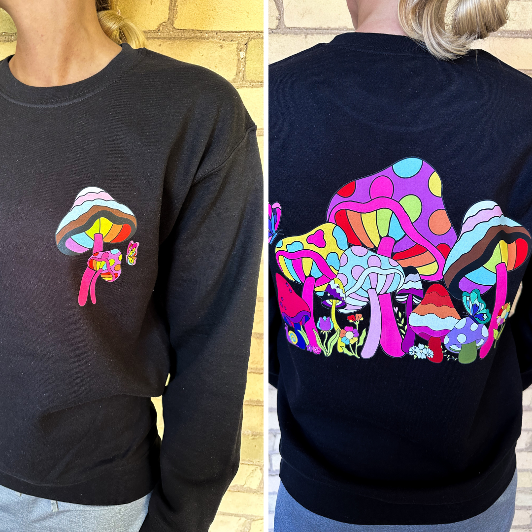 Mushroom LGBTQ+ Pride Garden Unisex Crewneck