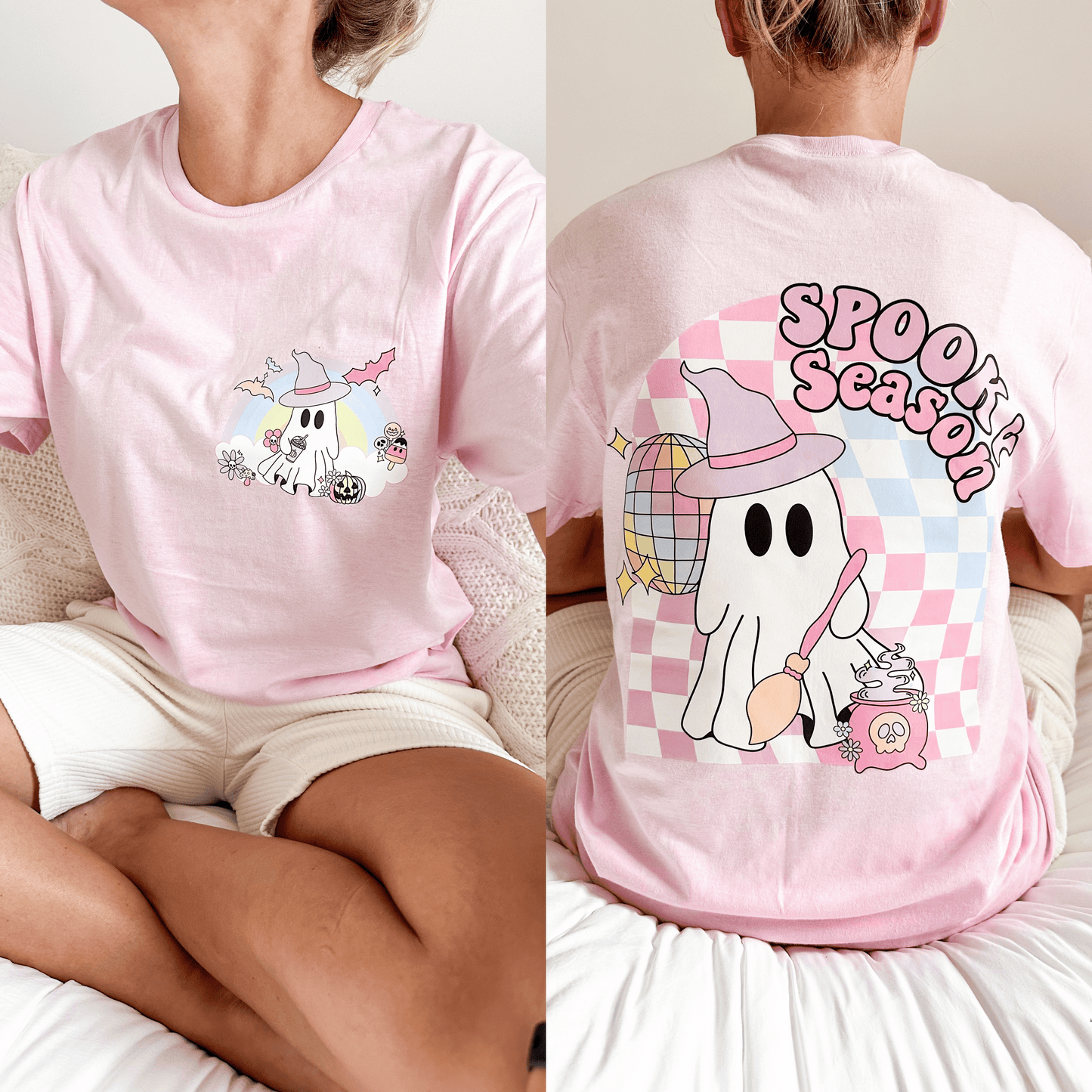 Pastel Rainbow Spooky Season Unisex T-Shirt