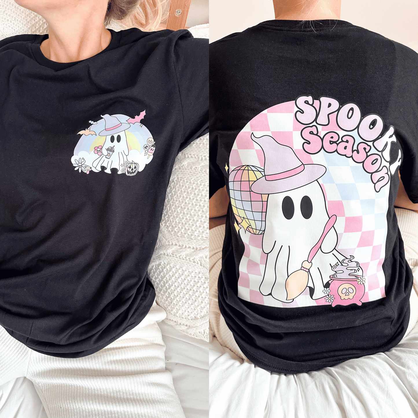 Pastel Rainbow Spooky Season Unisex T-Shirt