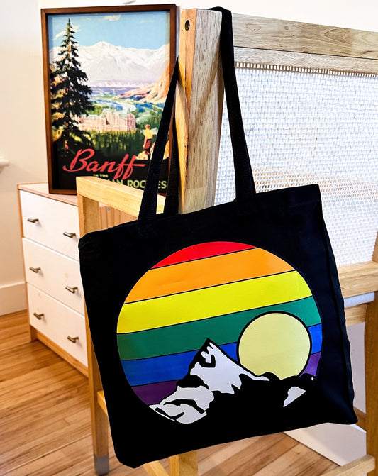 Mountain Sunrise Canvas Tote Bag