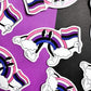 Genderfluid Cartoon Rainbow Sticker