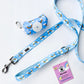 Pastel Blue Rainbow Dog Accessories Bundle