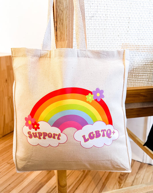 Support LGBTQ+ Canvas Tote Bag