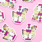 LGBTQ+ Pride Carousel Horse Stickers