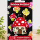 Fairy Mushroom Pride House Enamel Keychain