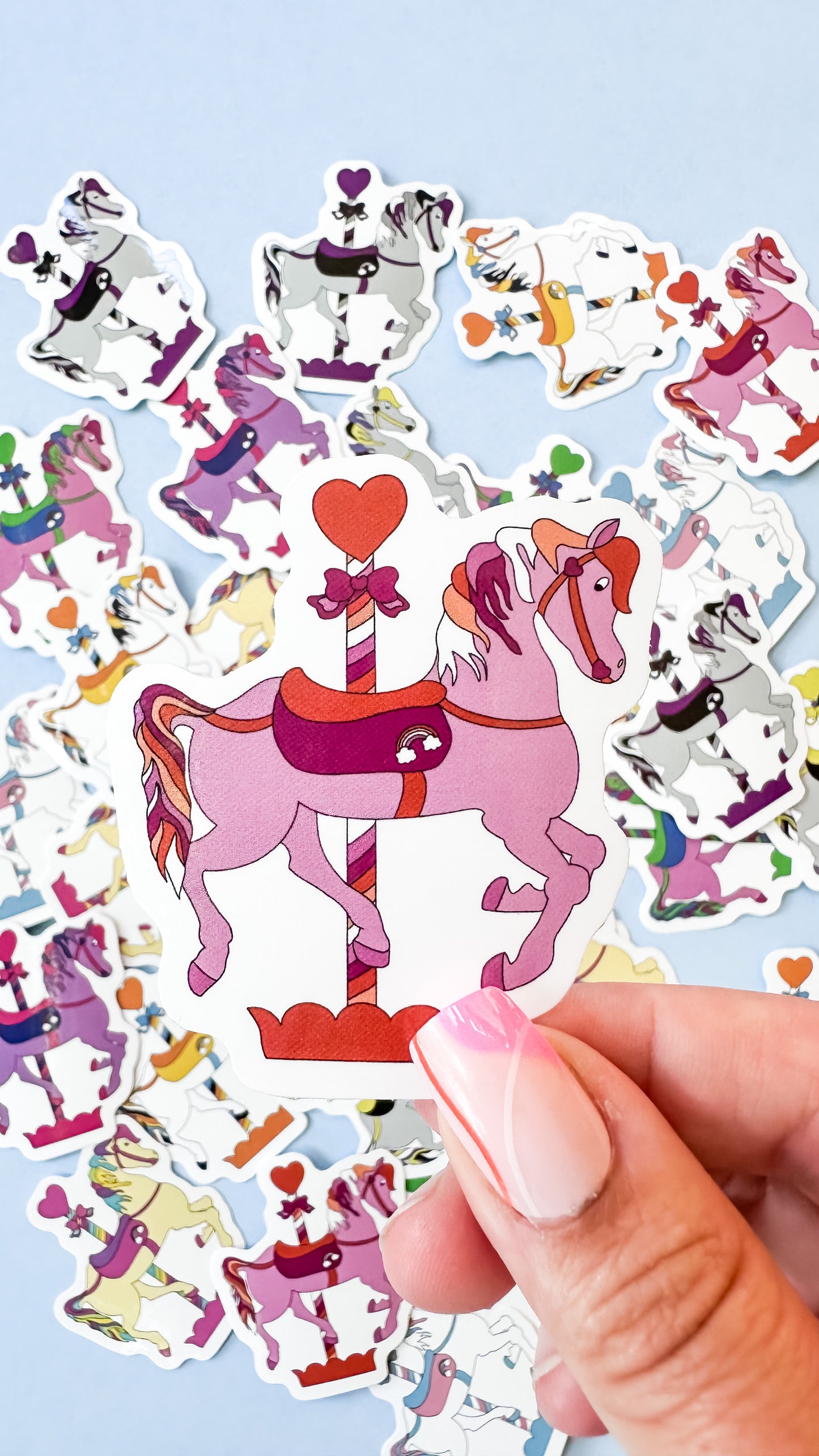 LGBTQ+ Pride Carousel Horse Stickers