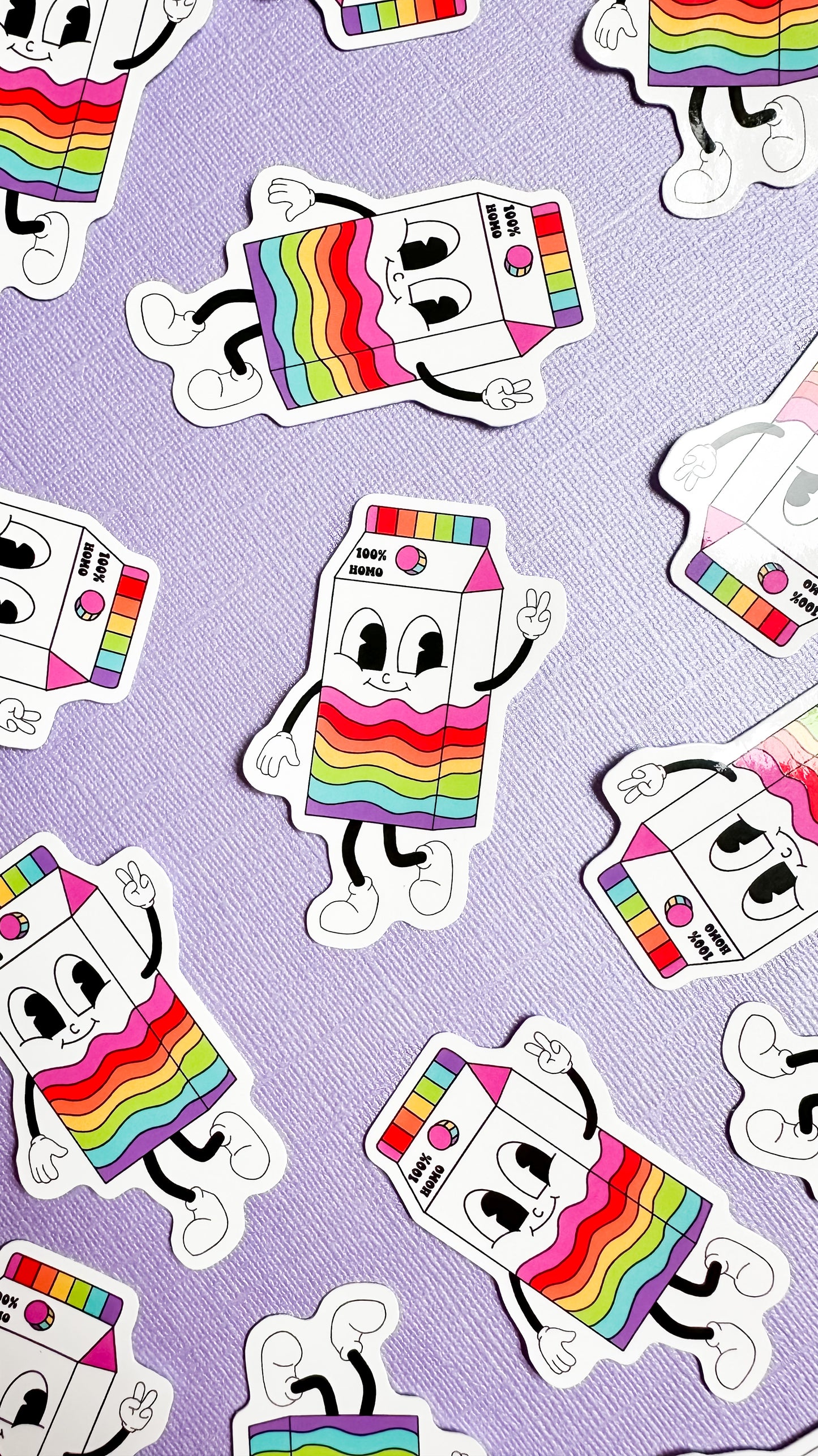 100% Homo Cartoon Sticker