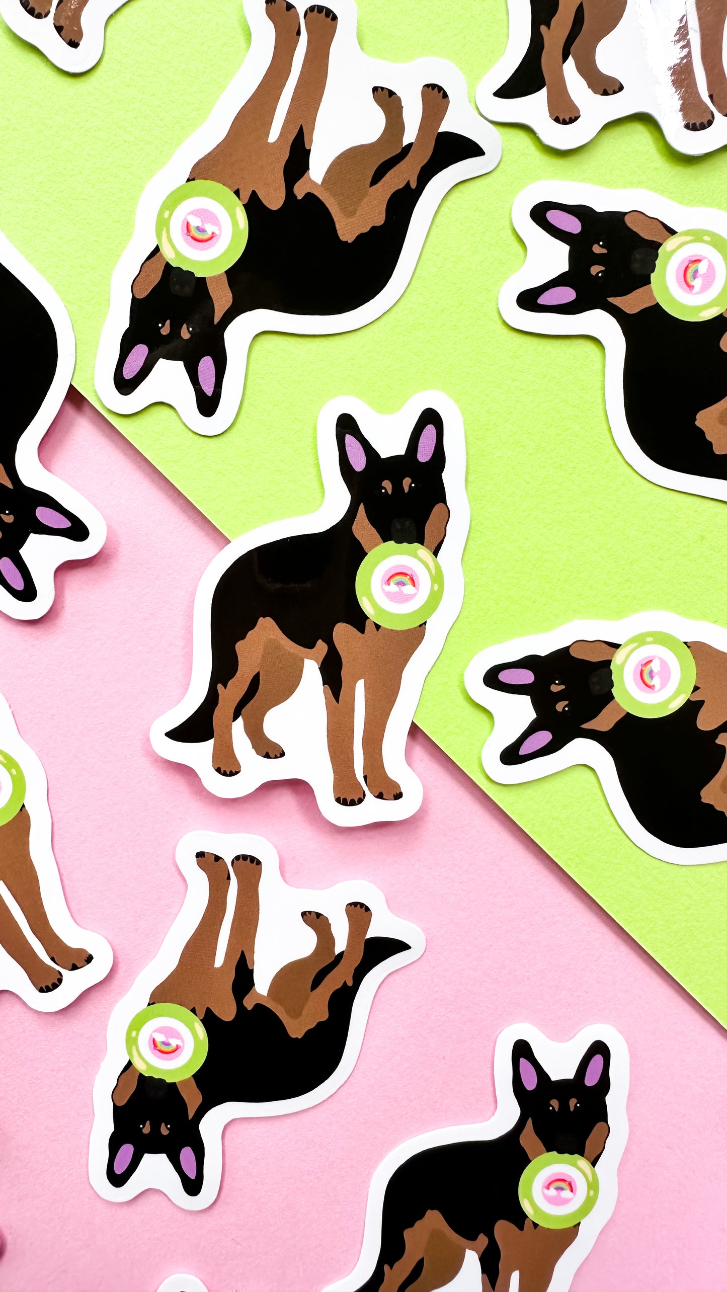 German Shepherd Pride Dog Sticker Rainbow Certified german-shepherd-pride-dog-sticker-rainbow-certified