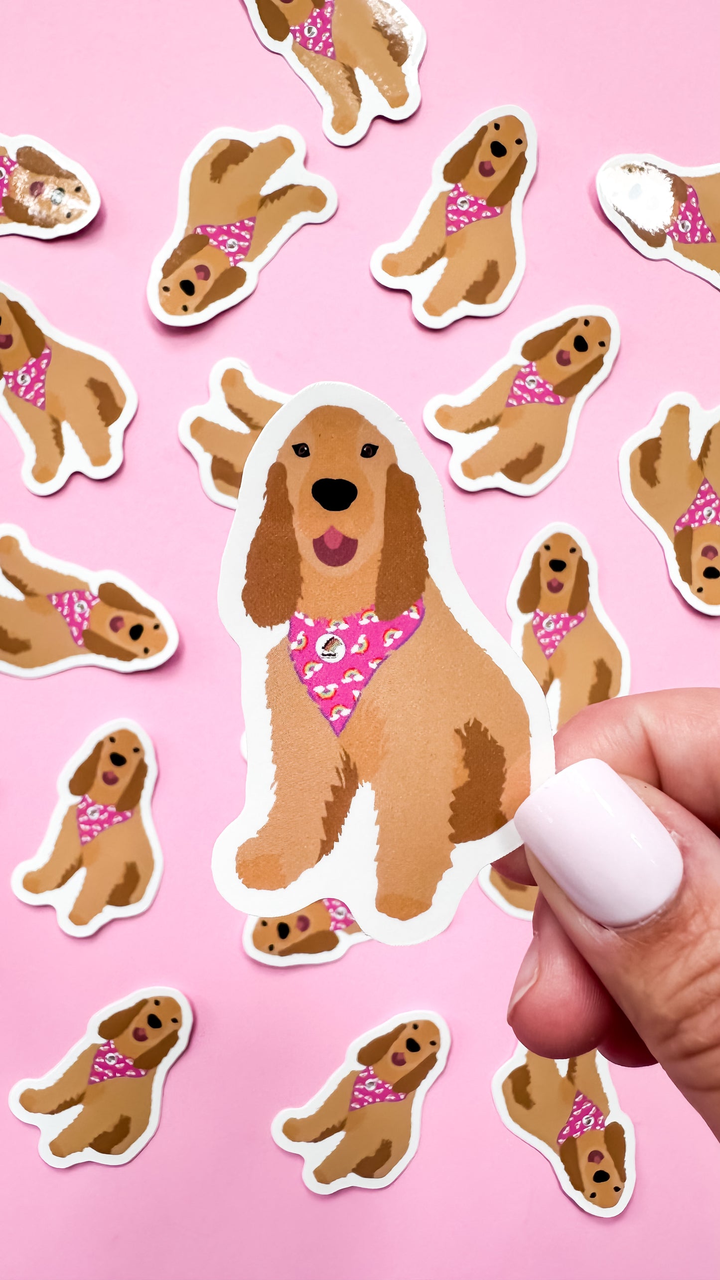 Golden Cocker Spaniel Pride Dog Sticker