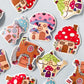 Fairy Mushroom Pride House Sticker