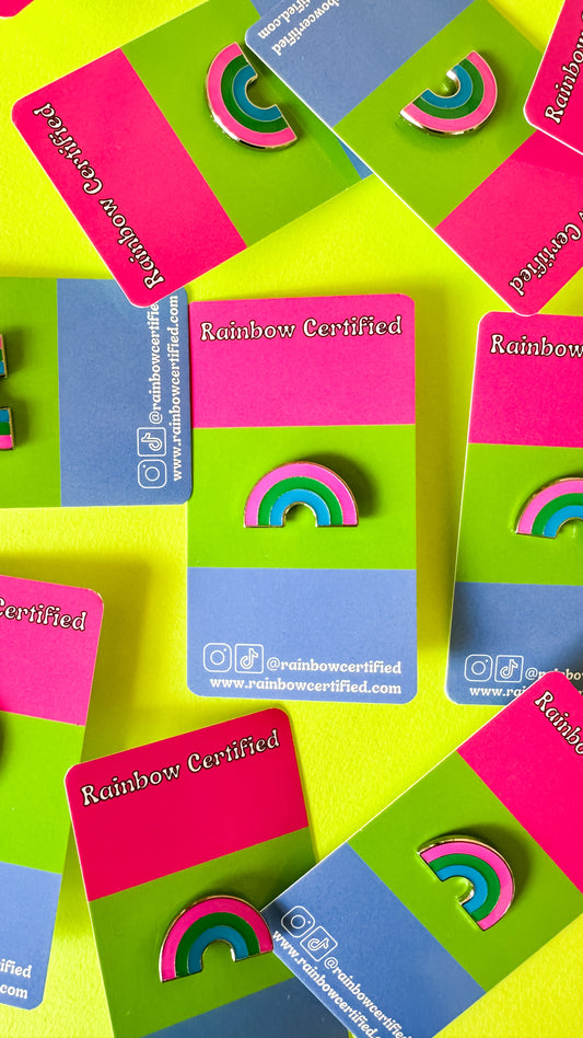 Polysexual LGBTQ+ Rainbow Enamel Pin