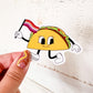 Lesbian Cartoon Taco Sticker