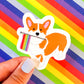 Corgi LGBTQ+ Pride Sticker