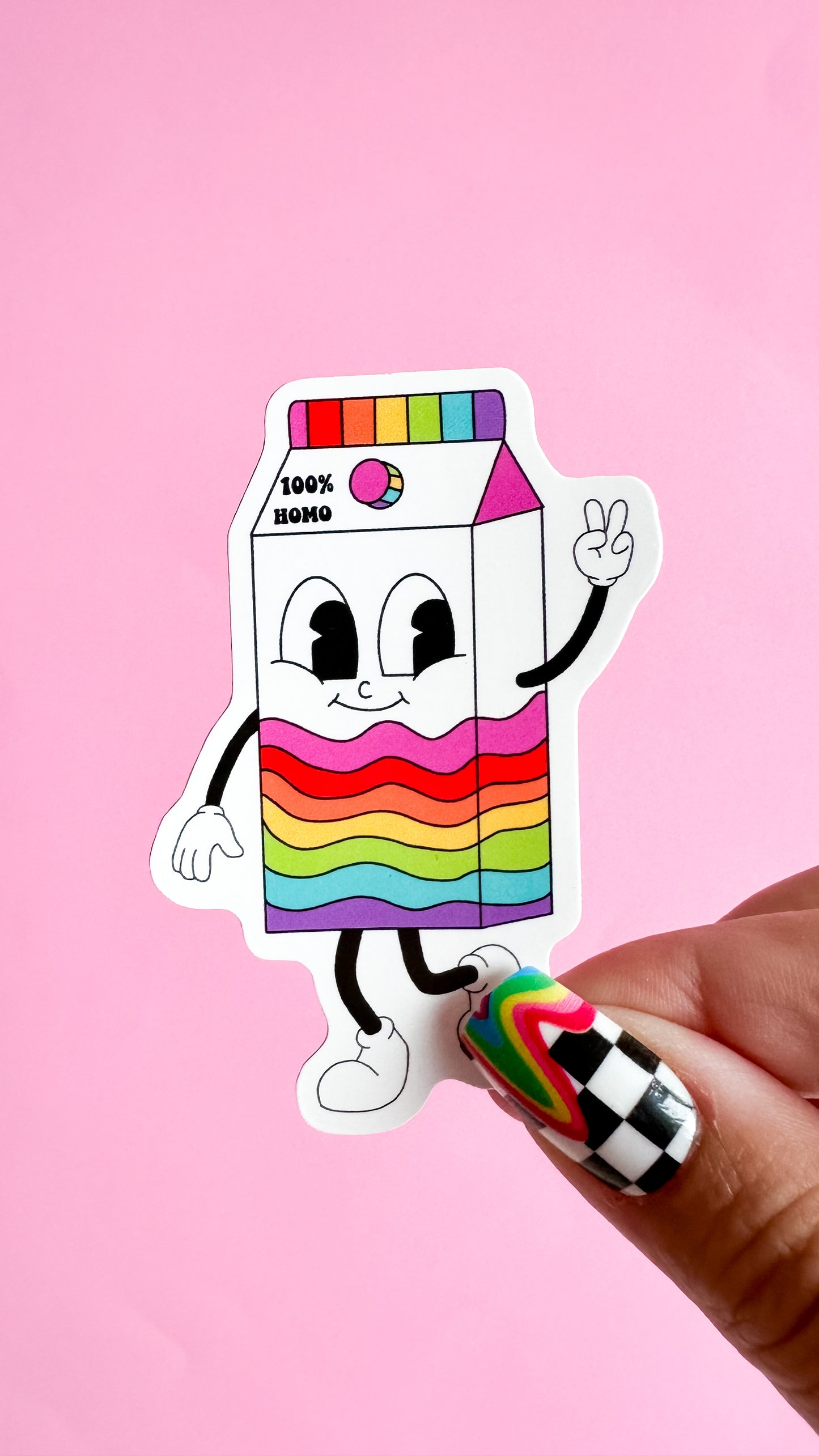 100% Homo Cartoon Sticker