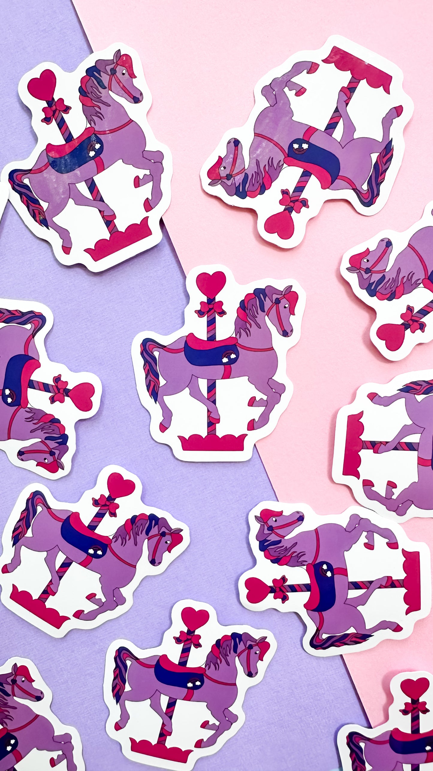 LGBTQ+ Pride Carousel Horse Stickers