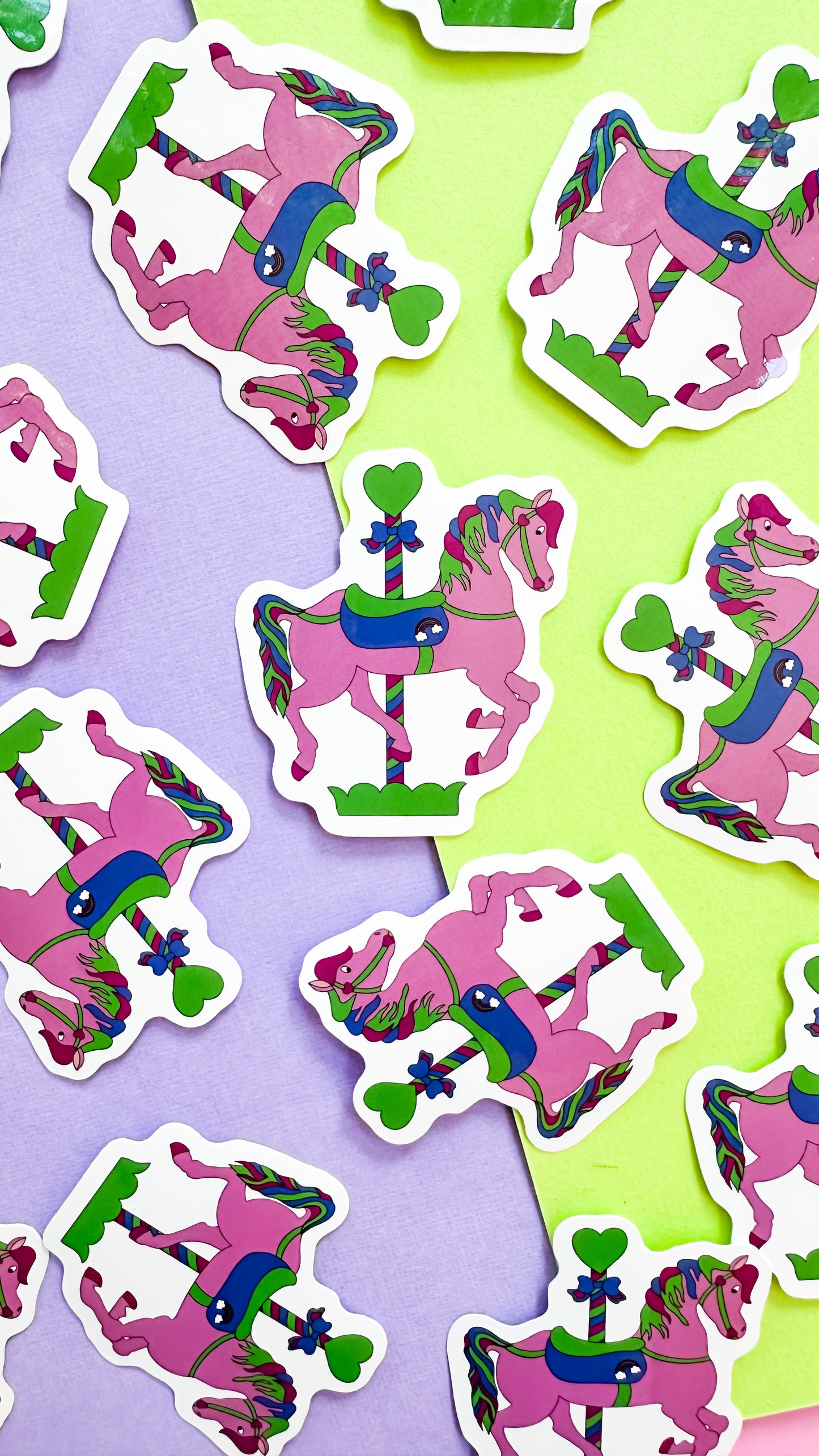 LGBTQ+ Pride Carousel Horse Stickers