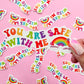 You Are Safe With Me LGBTQ+ Wavy Sticker