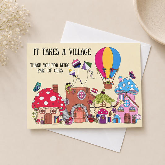 It Takes A Village | LGBTQ+ Thank You Card