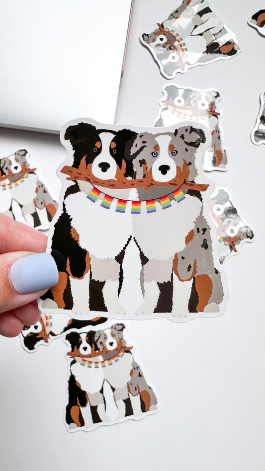 Australian Shephard Pride Dog Sticker