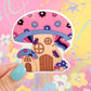 Fairy Mushroom Omnisexual Pride House Sticker