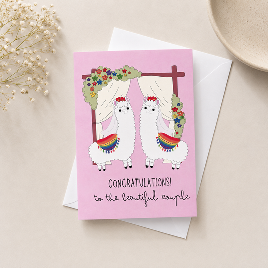 Two Bride Wedding Card | LGBTQ+ Wedding Card