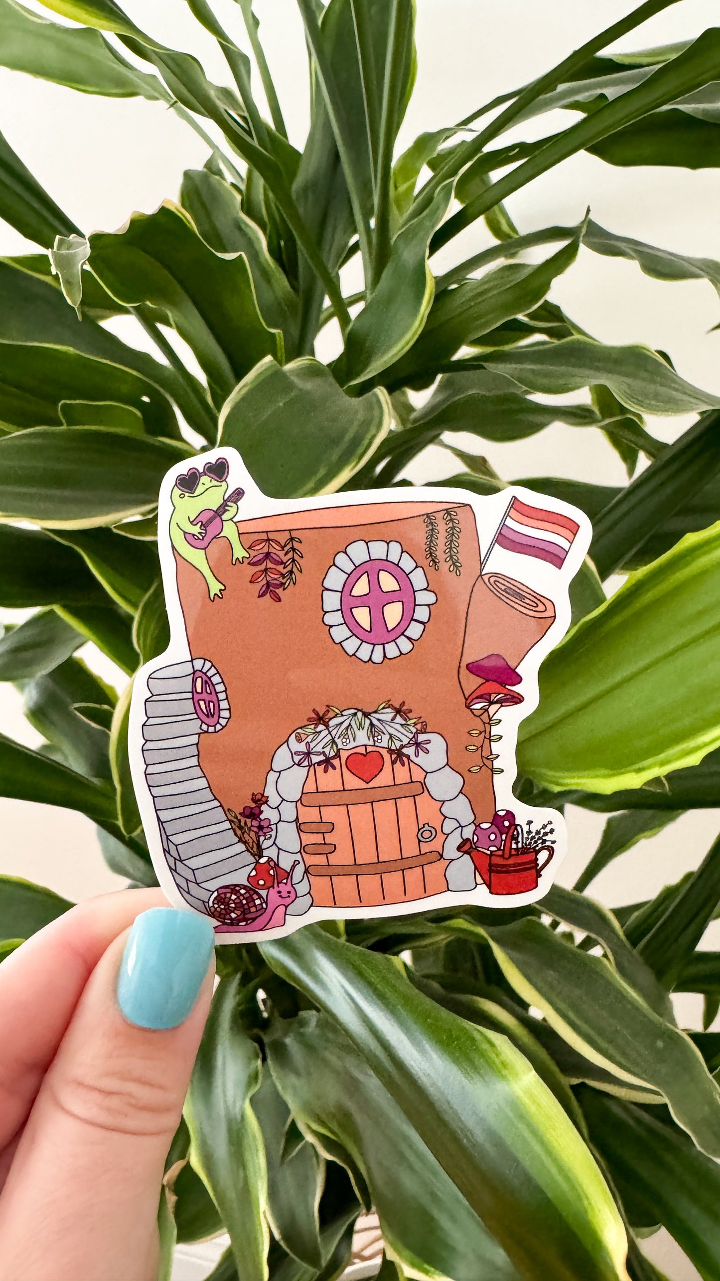 Fairy Village Lesbian House Sticker