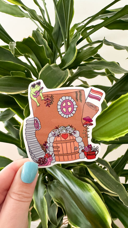 Fairy Village Lesbian House Sticker
