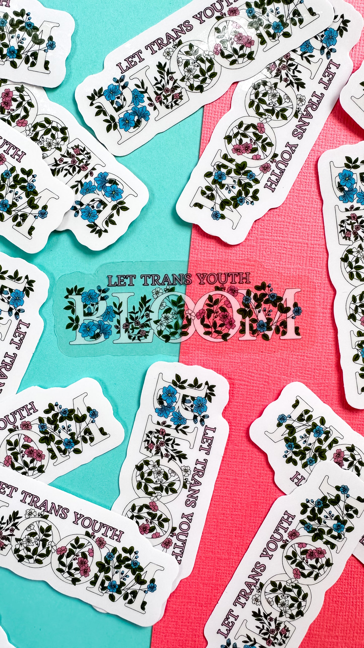 Let Trans Youth Bloom Sticker