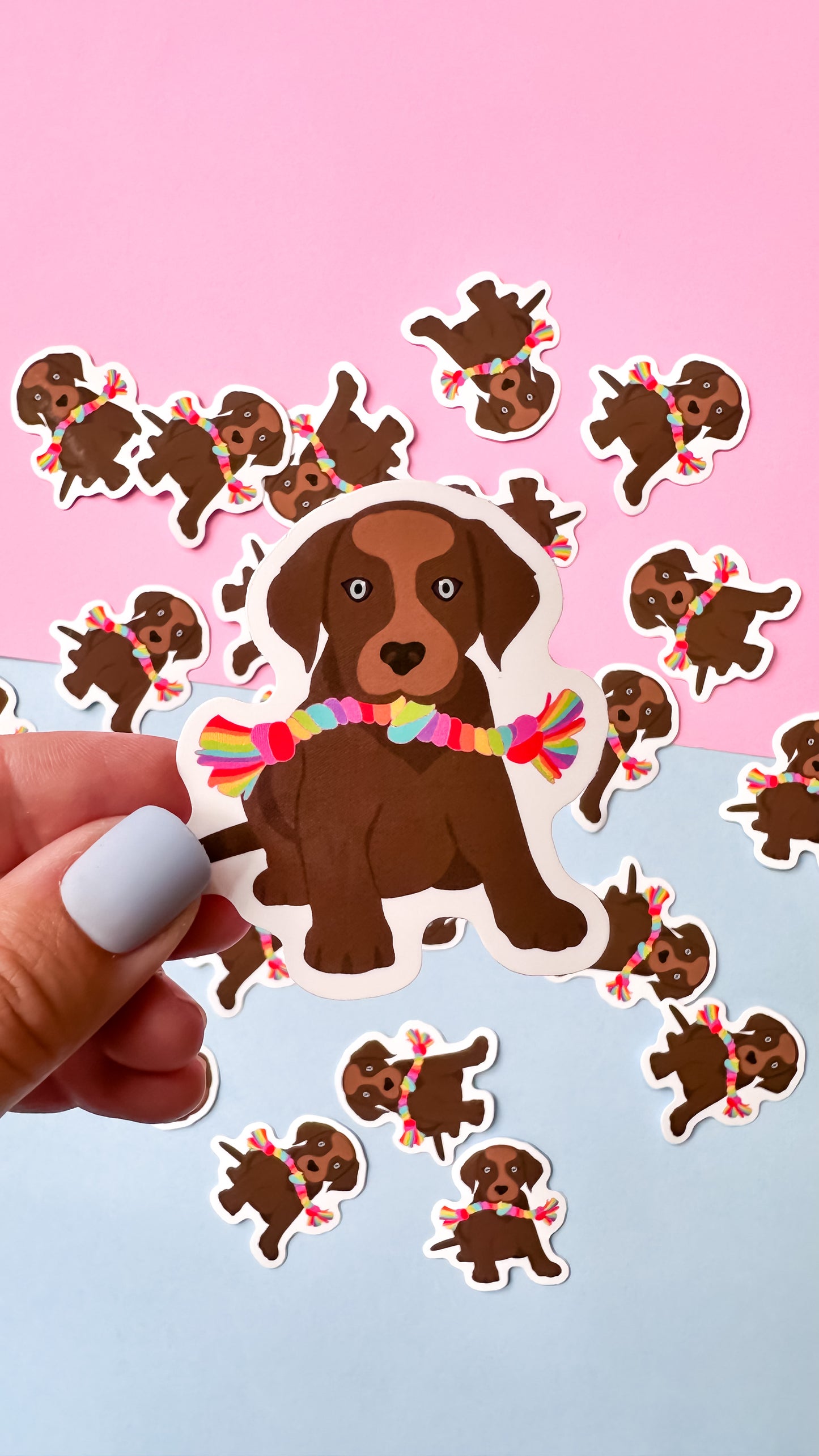 Chocolate Lab Puppy Pride Dog Sticker