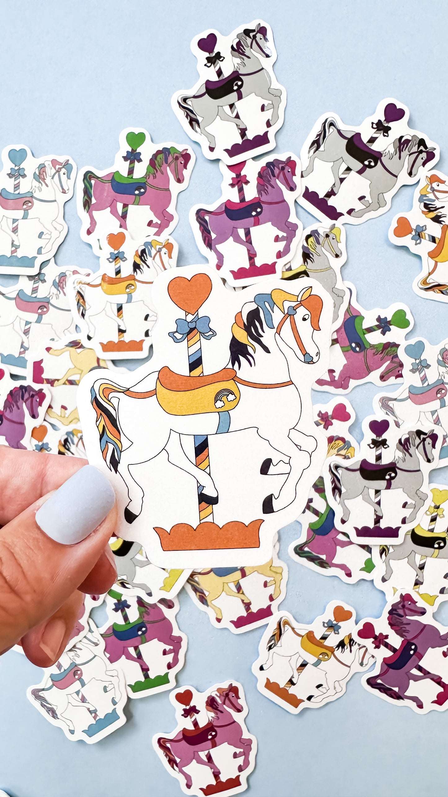 LGBTQ+ Pride Carousel Horse Stickers