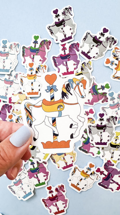 LGBTQ+ Pride Carousel Horse Stickers