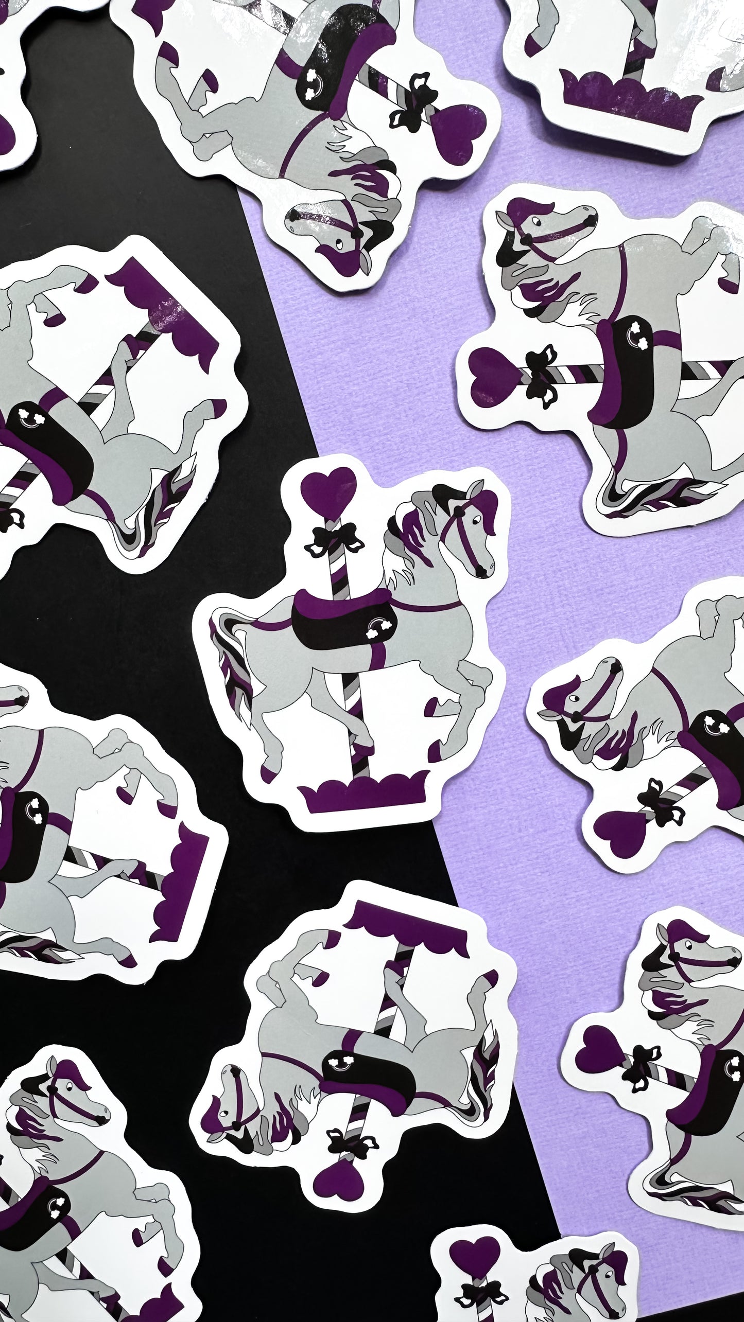 LGBTQ+ Pride Carousel Horse Stickers