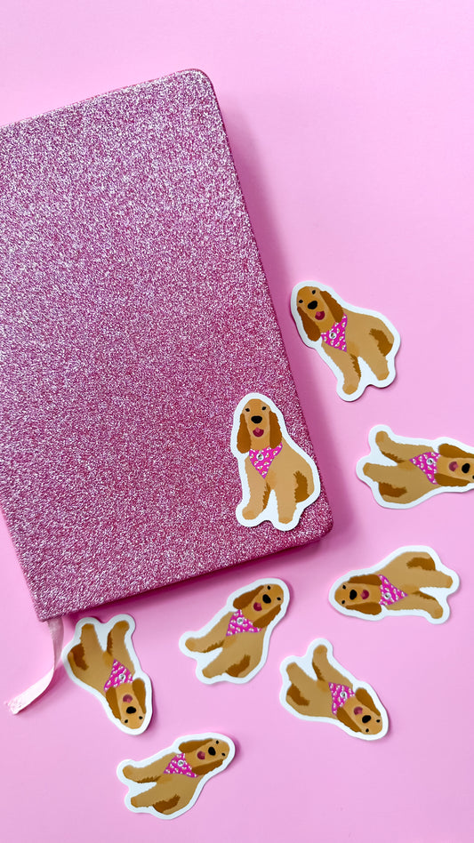 Golden Cocker Spaniel Pride Dog Sticker