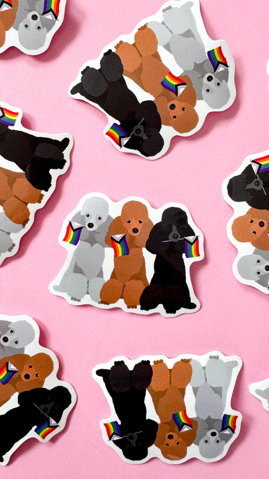 Poodle Pride Dog Sticker