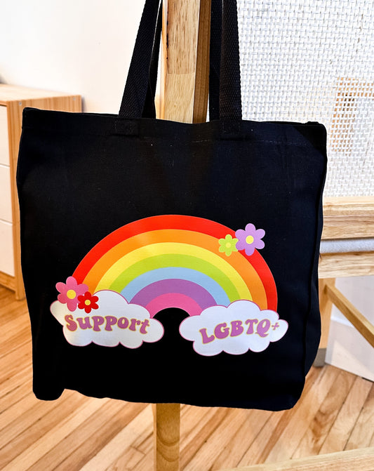 Support LGBTQ+ Canvas Tote Bag