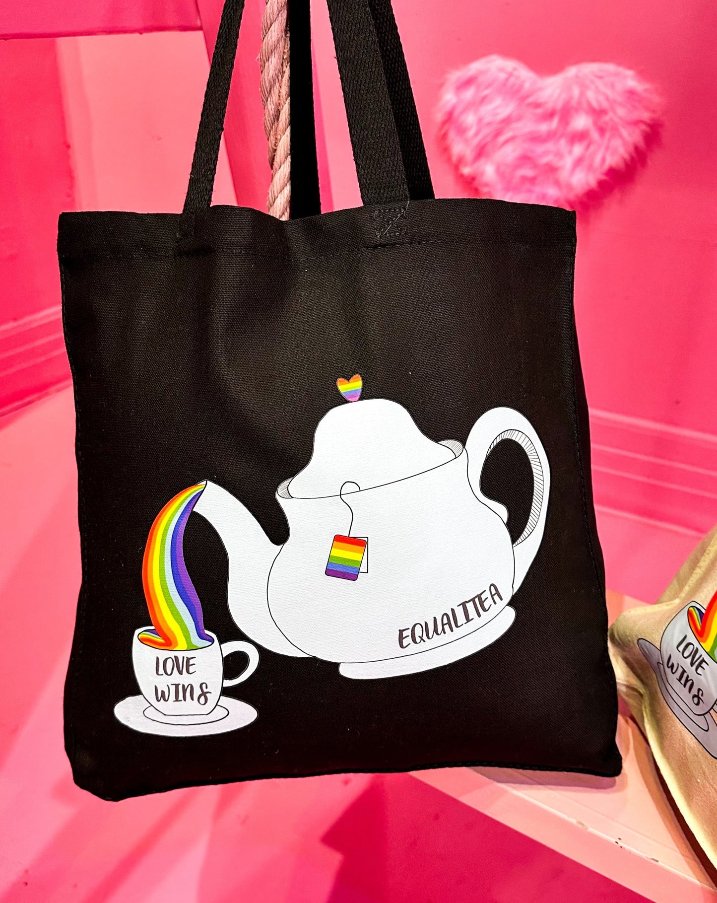 Equali-TEA LGBTQ+ Canvas Tote Bag