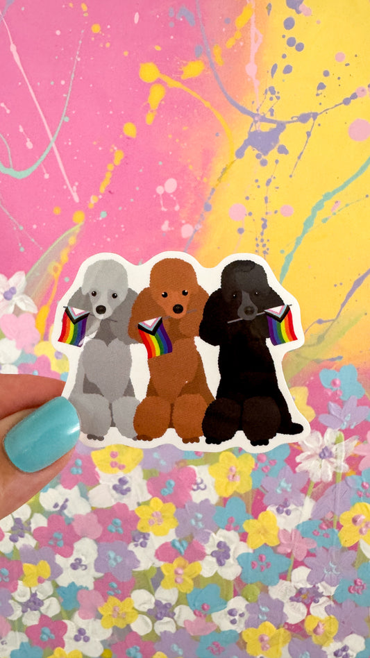 Poodle Pride Dog Sticker