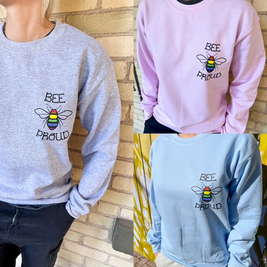 Bee Proud LGBTQ+ Unisex Crewneck