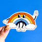 AroAce Cartoon Rainbow Sticker